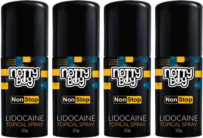 NottyBoy Lidocaine delay Spray For Men- Pack of 4