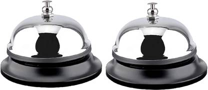 KRAFTMASTERS 2 Pcs Reception Call Bell Ring, Desk Bell Offers up The Classic Sound(Silver) Demonstration Bell