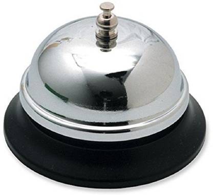 KRAFTMASTERS set of 1 Reception Call Bell Ring, Desk Bell Offers up The Classic Sound. (Silver) Demonstration Bell