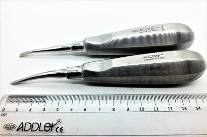 ADDLER DENTAL COUPLAND SMALL 2CB STRAIGHT CURVED ELEVATOR AND A1C CURVED ELEVATOR PLAIN Dental Elevator