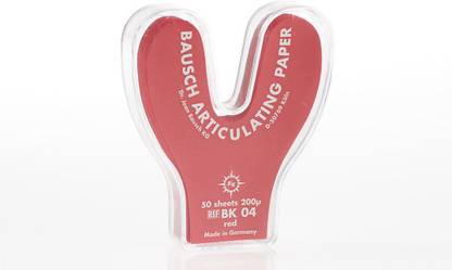 Dentosmile Articulating Papers With Horseshoe Shape 50 Sheets Pre Cut Red - 200µ Microns Dental Elevator