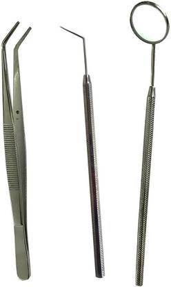 GOLDFINCH Pmt Set (Mirror With Handle, Tweezer, Probe Single Ended) Dental Elevator