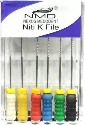 NMD NEXUS MEDODENT NITI-K-Files (21MM, GREEN(#35 NO) (Pack of 6pc) Dental Elevator