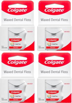 Colgate Total Waxed Dental Floss 4x50M (Pack of 4, 50M each)