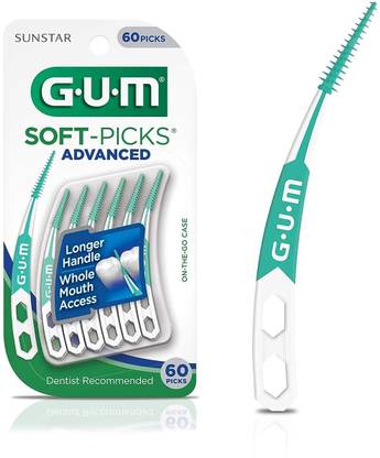 GUM Soft-Picks Advanced Dental Picks, 60 Count