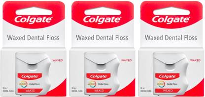Colgate Total Waxed Dental Floss 3x50M (Pack of 3, 50M each)