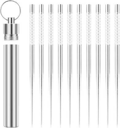 COZYZORO portable metal toothpick fruit picks