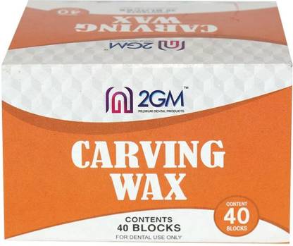 2GM Dental Carving White Paraffin Wax 40 blocks pack of 200 gms.