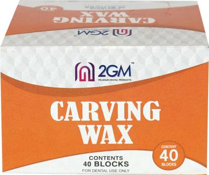 2GM Carving Dental- 40 Blocks Blue Paraffin Wax & Other Waxes- 200gms