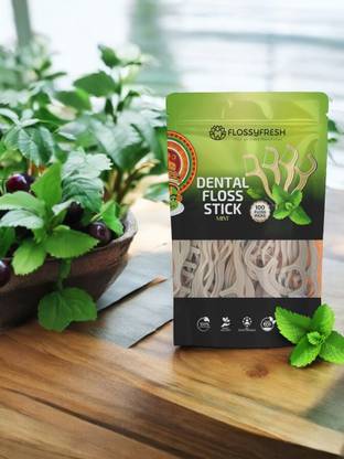 SEASEVEN HOLDINGS FlossyFresh Dental Floss Picks | 100 pcs Unflavoured Oral Care