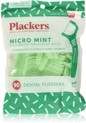 Plackers Micro Mint Flossers, 90 Count