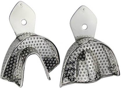 KJCSurgical Dental Rim Lock Perforated Impression Trays (No. 1 - Small) Pack of 1 Pair Dental Implant