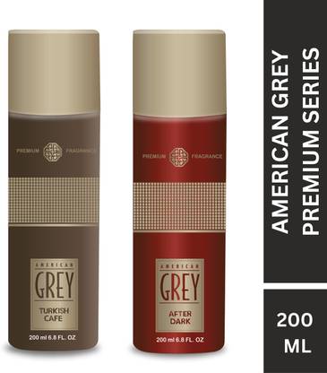 American Grey Turkish Cafe and After Dark Premium Series Captivating & Seductive Coffee Aroma Deodorant Spray - For Men