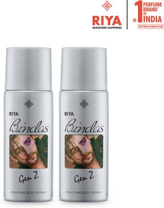 RIYA Bindas Grey Deodorant Long Lasting Fragrance 150 ML Each Deodorant Spray  -  For Men