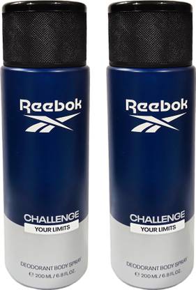 REEBOK Challenge deodorant body spray each Pack2x200 ml Rise to the Challenge Body Spray  -  For Men & Women
