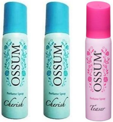 OSSUM Perfume Spray 25 ML - Cherish 2 Pcs & Teaser 1 Pcs Perfume Body Spray  -  For Men & Women