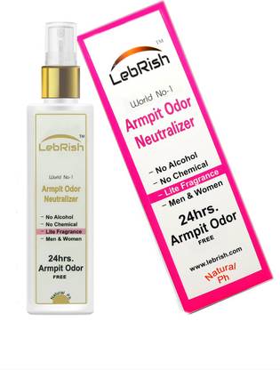 LebRish Armpit Odor Neutralizer|Say Goodbye to Smelly Underarms|Odorless|Lite Fragrance Deodorant Spray - For Men & Women