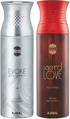 Ajmal Evoke & Sacred love Each 200ML Deodorant Spray  -  For Men & Women