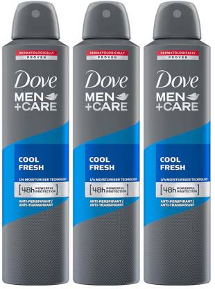 DOVE Men+Care Cool Fresh Dry Spray Antiperspirant Deodorant (Pack of 3) Deodorant Spray – For Men  (750 ml, Pack of 3)