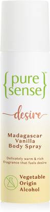 PureSense Desire Madagascar Vanilla Body Spray Long Lasting No Gas Deodorant Spray  -  For Men & Women