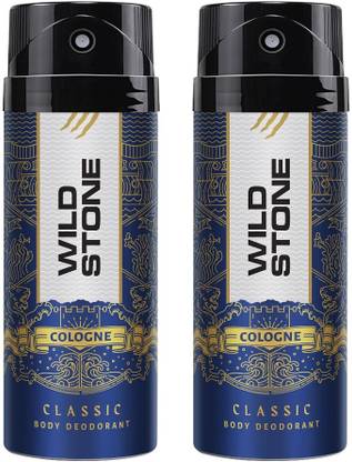 Wild Stone Classic Cologne Pack of 2 Deodorant Spray  -  For Men