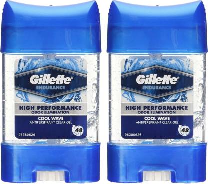 Gillette Cool Wave Clear Gel Deodorant Stick - For Men 70ml pack of 2 Deodorant Gel  -  For Men