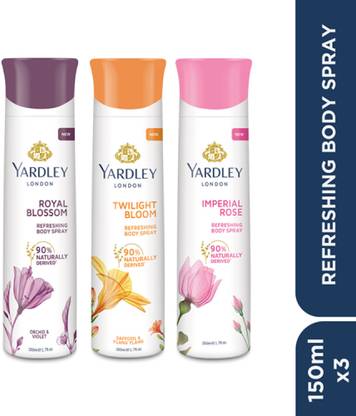 Yardley London Body Spray Tripack Body Spray - For Women