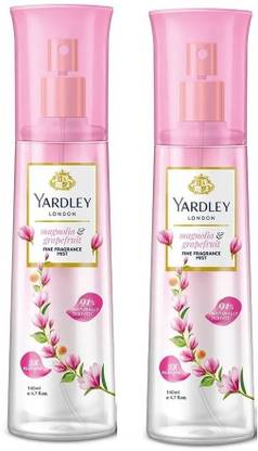 Yardley London Magnolia & Grapefruit – 140 ml Body Mist, PACK OF 2 . Body Mist  -  For Men & Women