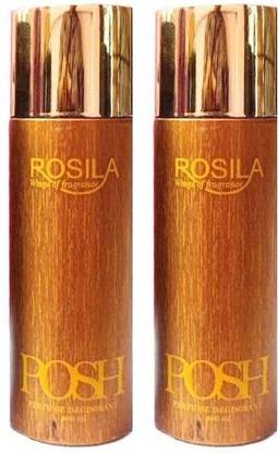 Rosila 2 POSH DEDEODORANT ,200ML EACH, PACK OF 2. Deodorant Spray  -  For Men & Women