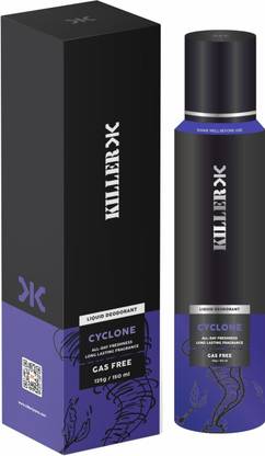 KILLER Cyclone No Gas Deodorant Spray  -  For Men