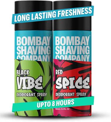 बॉम्बे शेविंग कंपनी Red Spice & Black Vibe 150ml x 2 Combo  -  पुरुषों के लिए