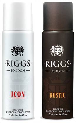 RIGGS London Icon + Rustic Combo Pack Deodorant Spray  -  For Men
