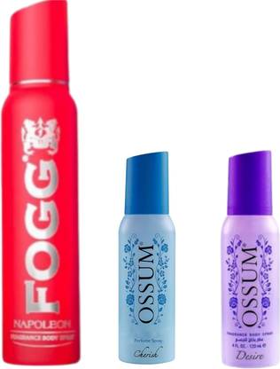 FOGG NAPOLEON 120 ML ( CHERISH+DESIRE)25 ML (SET OF 3) Body Mist  -  For Men & Women