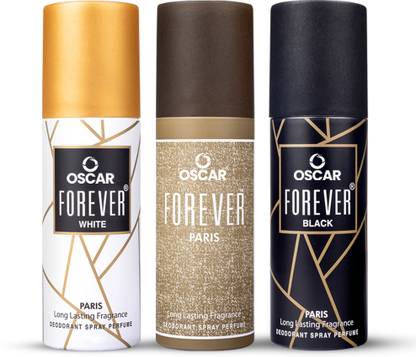 OSCAR Forever Paris+ Forever White + Forever Black Body Deodorant Spray 40ml Each Deodorant Spray - For Men & Women