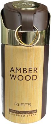 RiiFFS AMBER WOOD EXTRA LONG LASTING PERFUMED SPRAY Perfume Body Spray  -  For Men