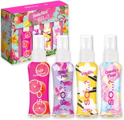 So...? Body Mist by So…? Mini Mist Body Fragrance Gift set 4x50ml body mists Body Mist  -  For Girls