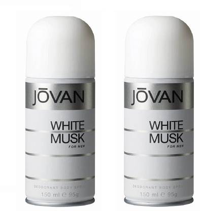 Jovan White Musk Deodorant Body Spray For Men (150ml X 2) Body Spray  -  For Men