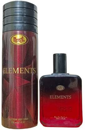 MONET ELEMENTS DEO 200 ML AND ELEMENTS PERFUME 50 ML Body Spray  -  For Men