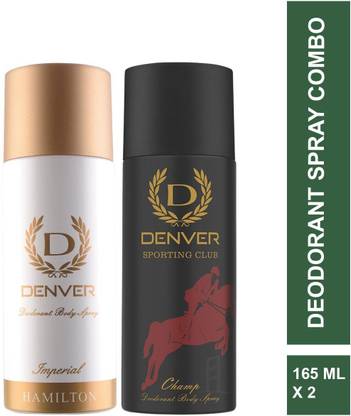 DENVER Hamilton Imperial 165 ml & Champ 165 ml Combo Deodorant Spray  -  For Men