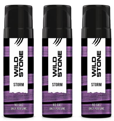 Wild Stone Intense Storm Long Lasting No Gas Body Perfume for Men 120 ML each| Perfume Body Spray - For Men