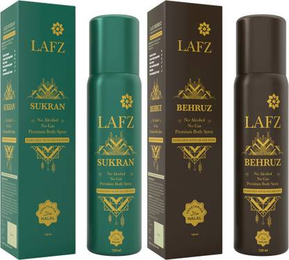 LAFZ Sukran & Behruz, No Alcohol No Gas, Premium Body Spray  -  For Men