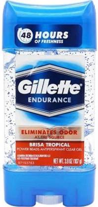 Gillette Endurance Brisa Tropical Antiperspirant Clear Gel ( BIG ) 107 G Deodorant Gel  -  For Men
