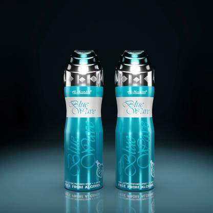 Al-Nuaim Blue Wave Alcohol Free Deodorant Body Spray  -  For Men