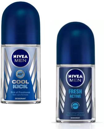 NIVEA Cool Kick Fresh Active Deodorant Roll-on  -  For Men