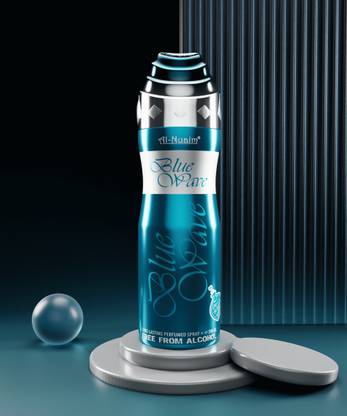 Al-Nuaim Blue Wave |Alcohol Free |Deodorant |Long Lasting Perfumed Spray Body Spray  -  For Men