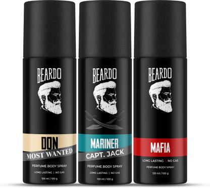 BEARDO Long Lasting Deo Sprays for Men | Don Most Wanted, Mariner Captain Jack & Mafia Deodorant Spray - For Men