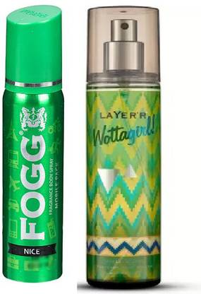 FOGG Nice body perfume 25ml & Layer'r Spell Bond perfume 60ml small Size Perfume Body Spray  -  For Men & Women