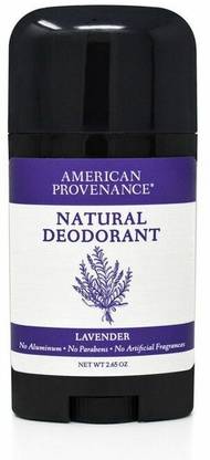 American Provenance Lavender Aluminum-Free Natural Deodorant Deodorant Stick  -  For Men & Women
