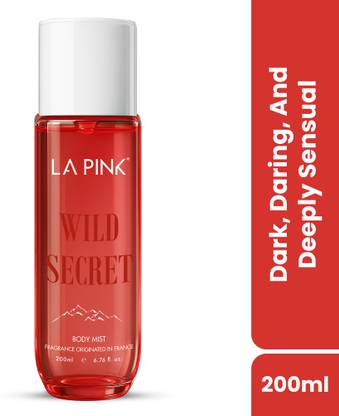 La Pink Wild Secret Perfume Body Mist with Musky & Warm Spicy Scent | Long Lasting Body Mist  -  For Men & Women