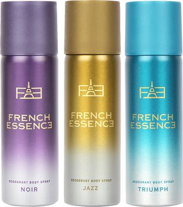 FRENCH ESSENCE Combi Pack of Jazz,Noir & Triumph 50 Ml Each Deodorant Spray  -  For Men
